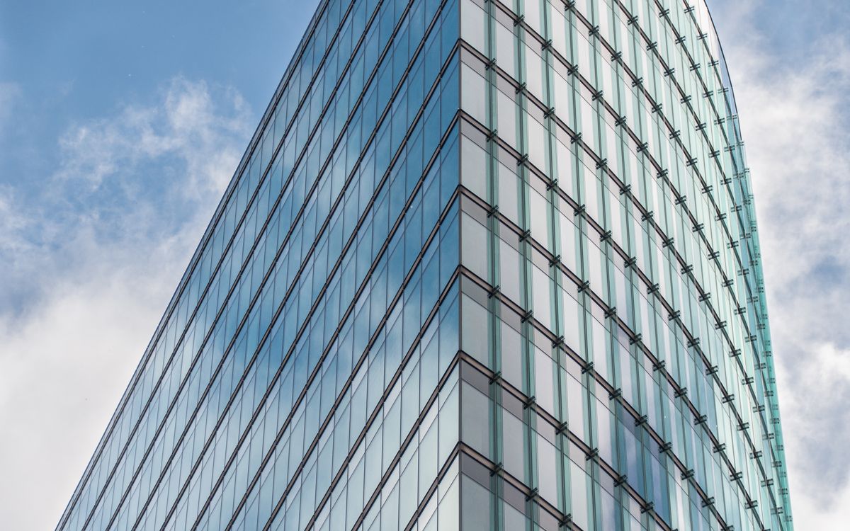 Corporate & Retail — modern glass office tower