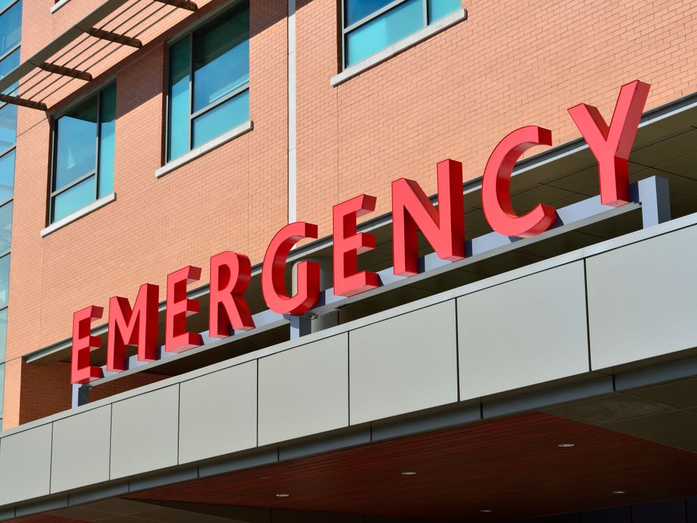 Healthcare — hospital emergency entrance