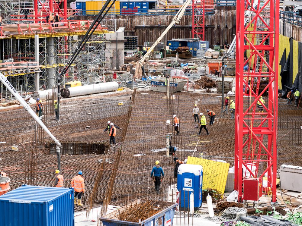 Foundations — poured concrete with rebar and formwork